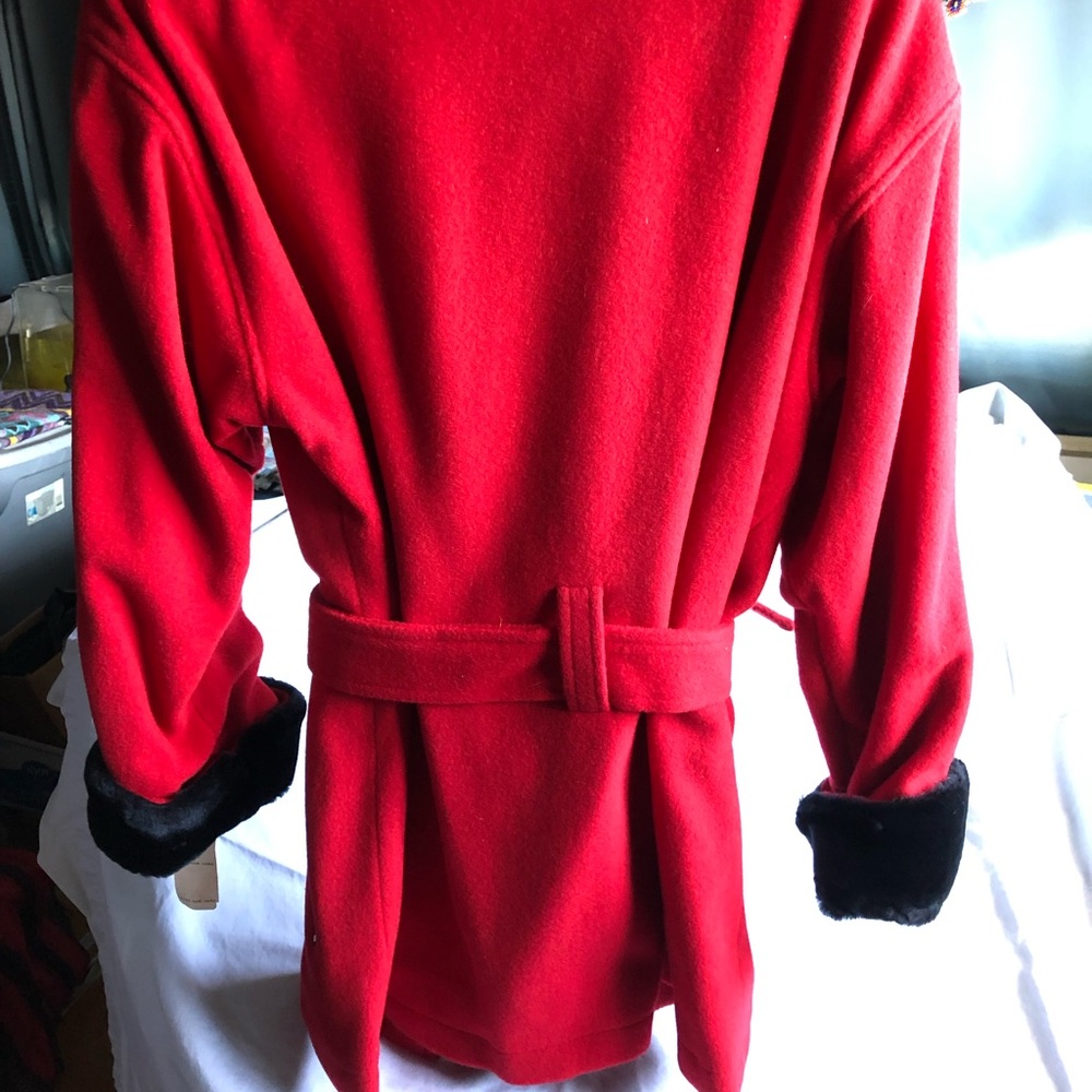 Red wool coat - Picture 6 of 6